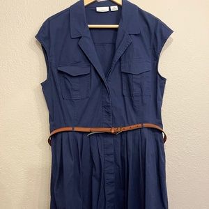 Blue Casual Dress Sz 16